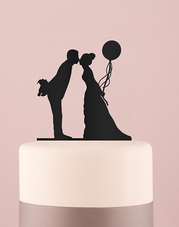 figurine pour gateau de mariage plexi acrylique ballon