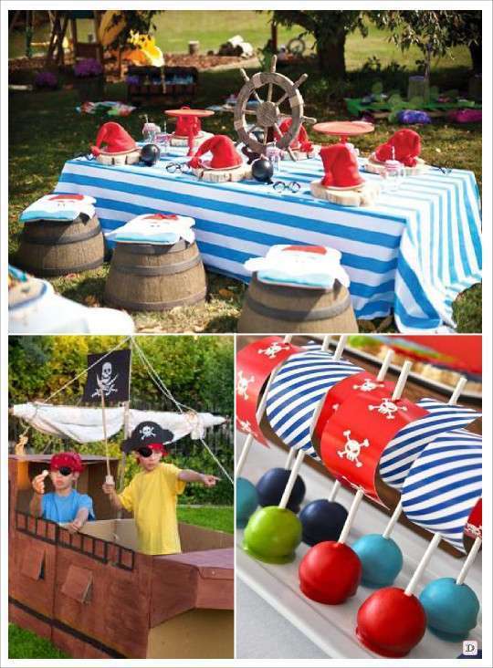 anniversaire_garçon_pirates_candy_bar_tonneau barrique cake pop voilier jeu bateau pirates