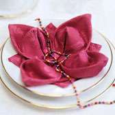 pliage serviette rose