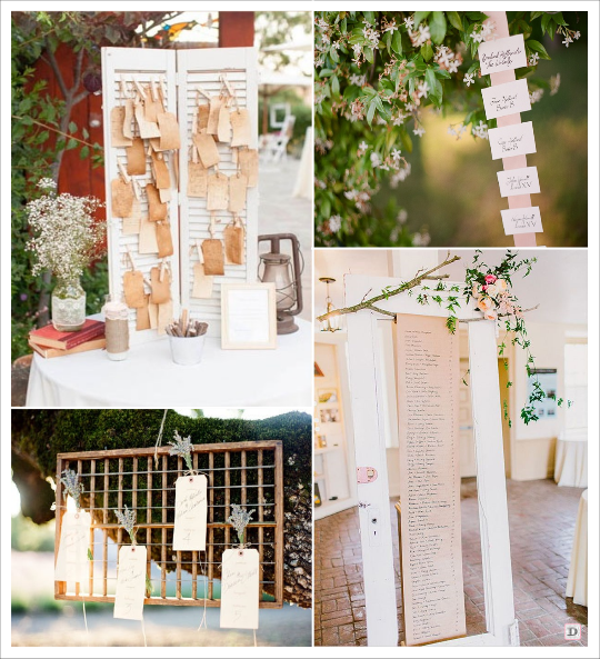 decoration mariage provence plan de table volet liste rubans suspendus