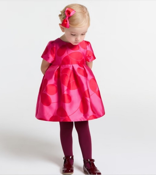 robe en jacquard fuchsia enfant