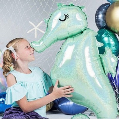 ballon hippocampe theme sirene anniversaire