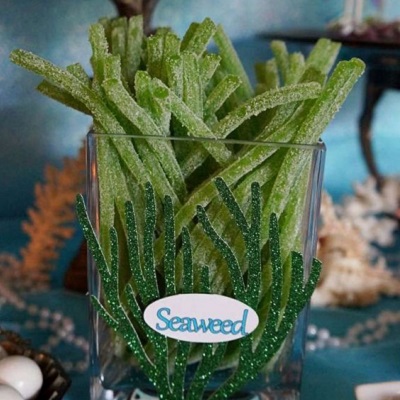 bonbons acidulés algue pour thème anniversaire sirène