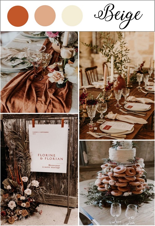 mariage couleur terracotta ivoire beige taupe