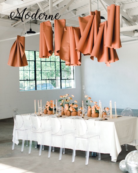 decoration mariage theme terracotta moderne 