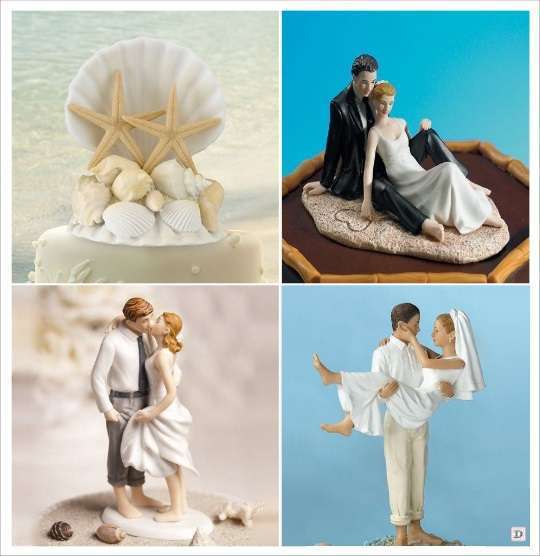 figurine gateau mariage tropical plage