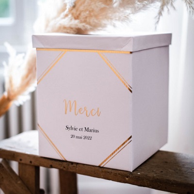 urne mariage carton personnalisable