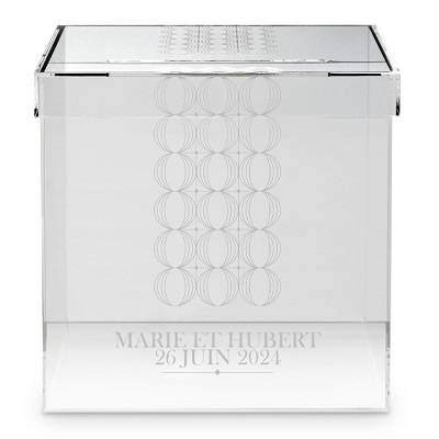 urne mariage en plexiglas grave