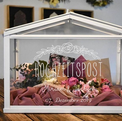 urne de mariage serre jardinage theme champetre