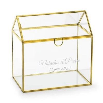 terrarium urne mariage personnalisée