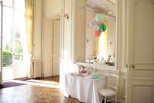 decoration mariage plafond lampion boule alveole