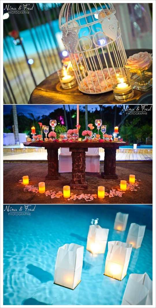 decoration mariage contes de fee cage piscine