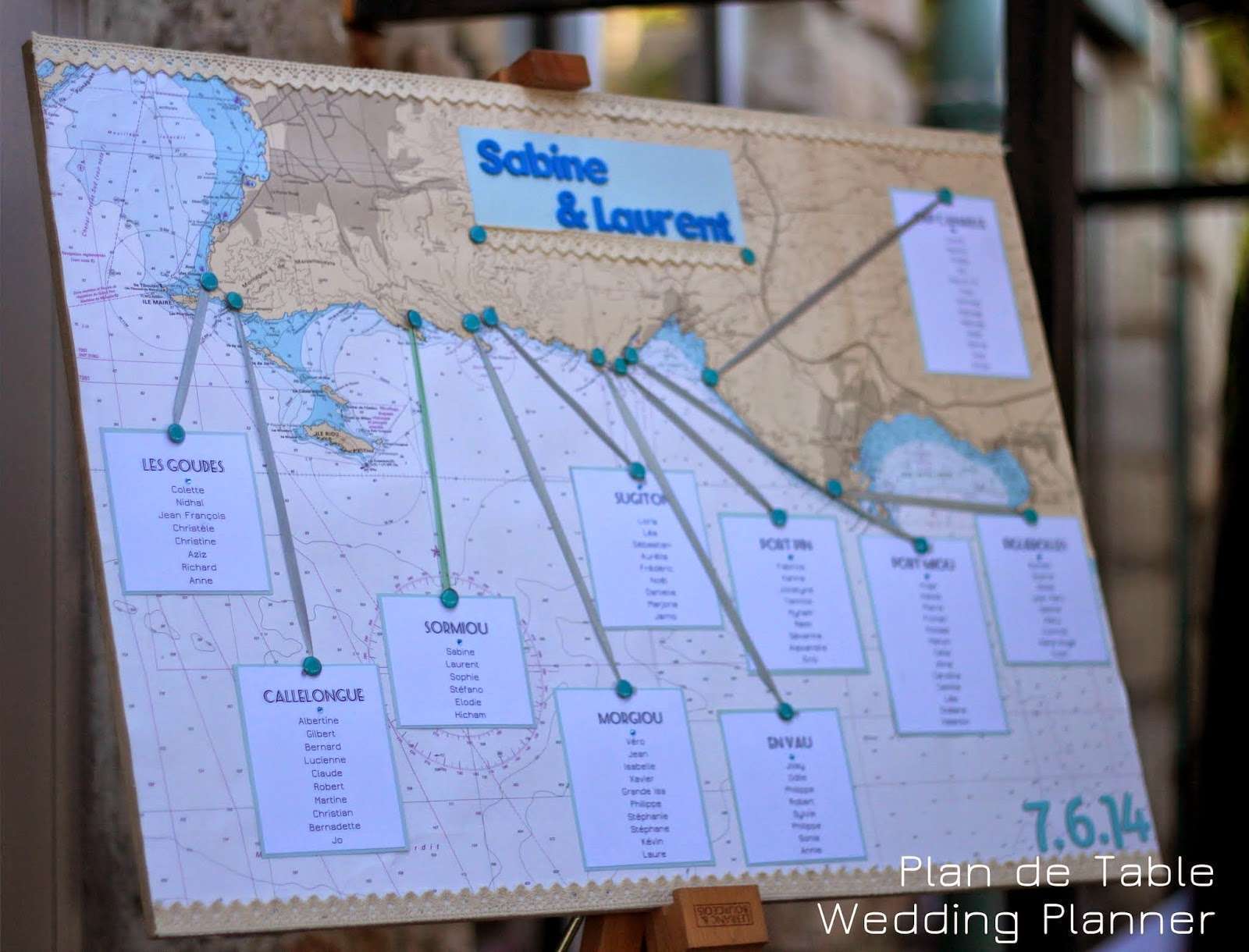 decoration mariage mer plan de table mappemonde