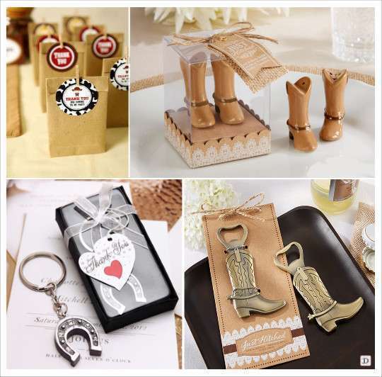 decoration mariage western country cadeaux invites saliere porteclé fer cheval decapsuleur santiag