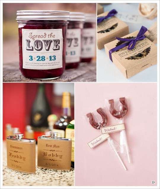 decoration mariage western country cadeaux invites pot confiture boite tartelette whisky sucette fer cheval