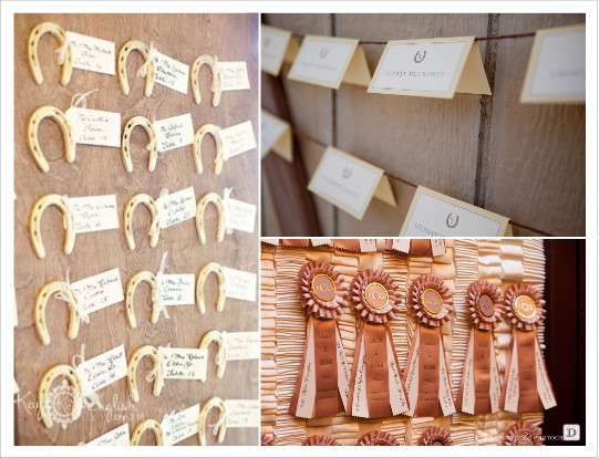 decoration mariage western country escort cards fers cheval carton sur fil prix equitation