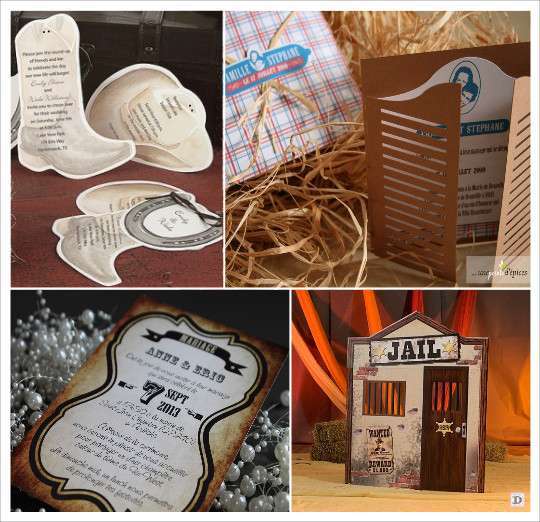 decoration mariage western faire part botte santiag porte_saloon